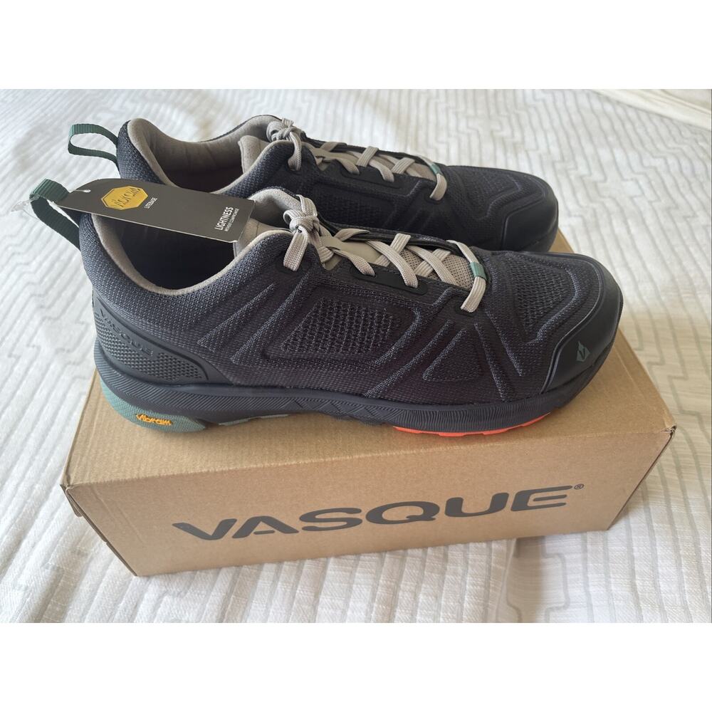 New Vasque Satoru 7990 LT Low Hiking Trail Shoes Mens Size 7.5 Ebony New in Box